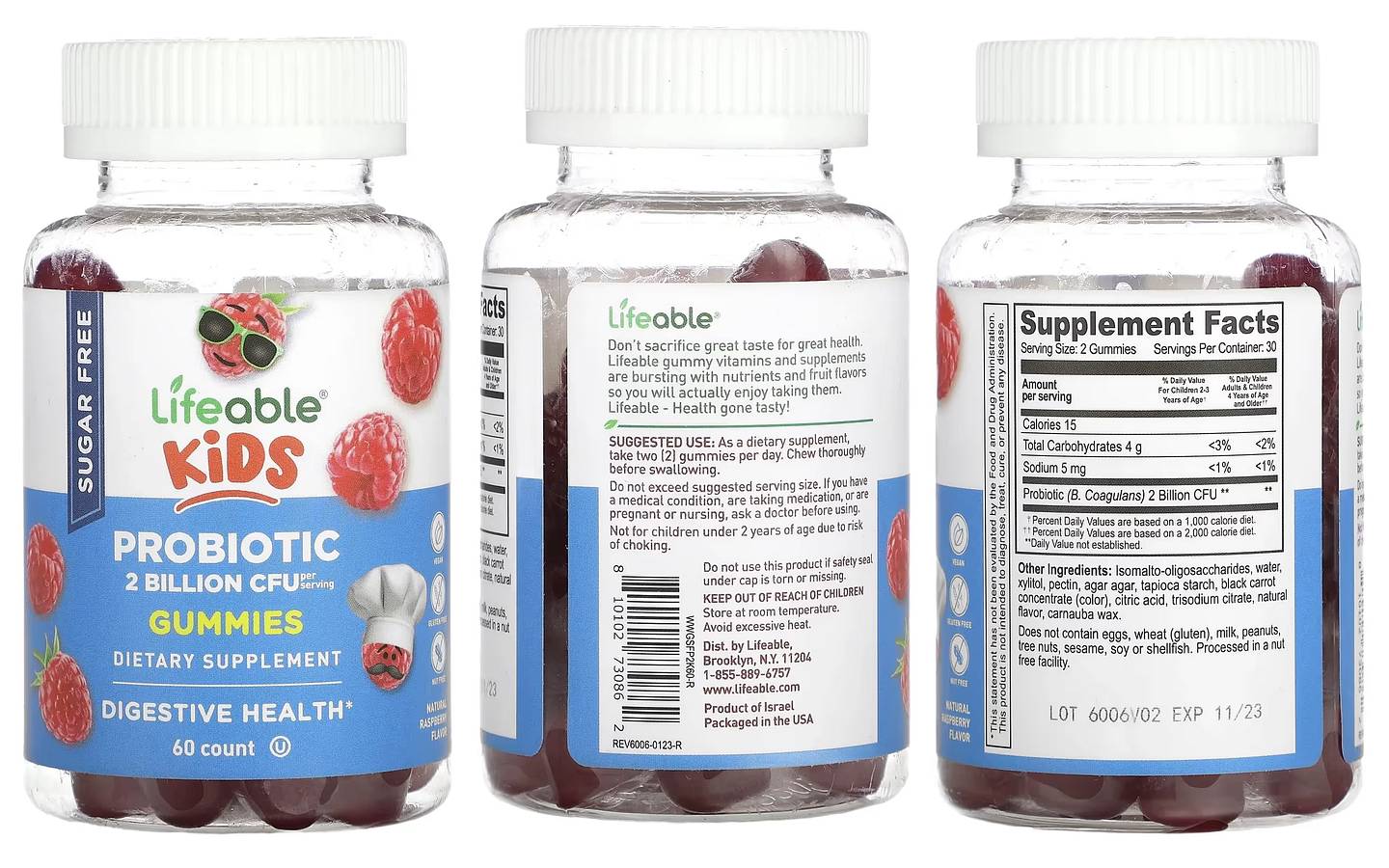 Lifeable, Kids Probiotic Gummmies packaging