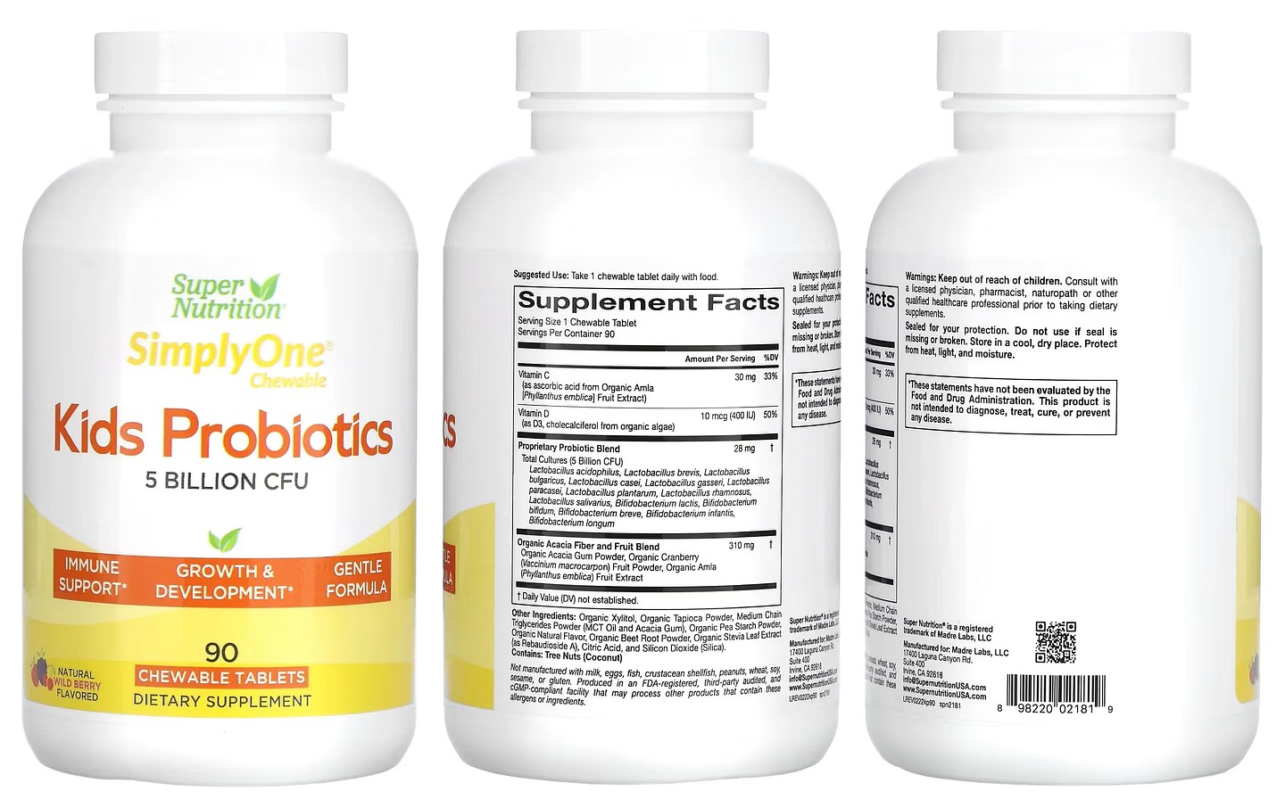 Super Nutrition, Kid’s Probiotics packaging