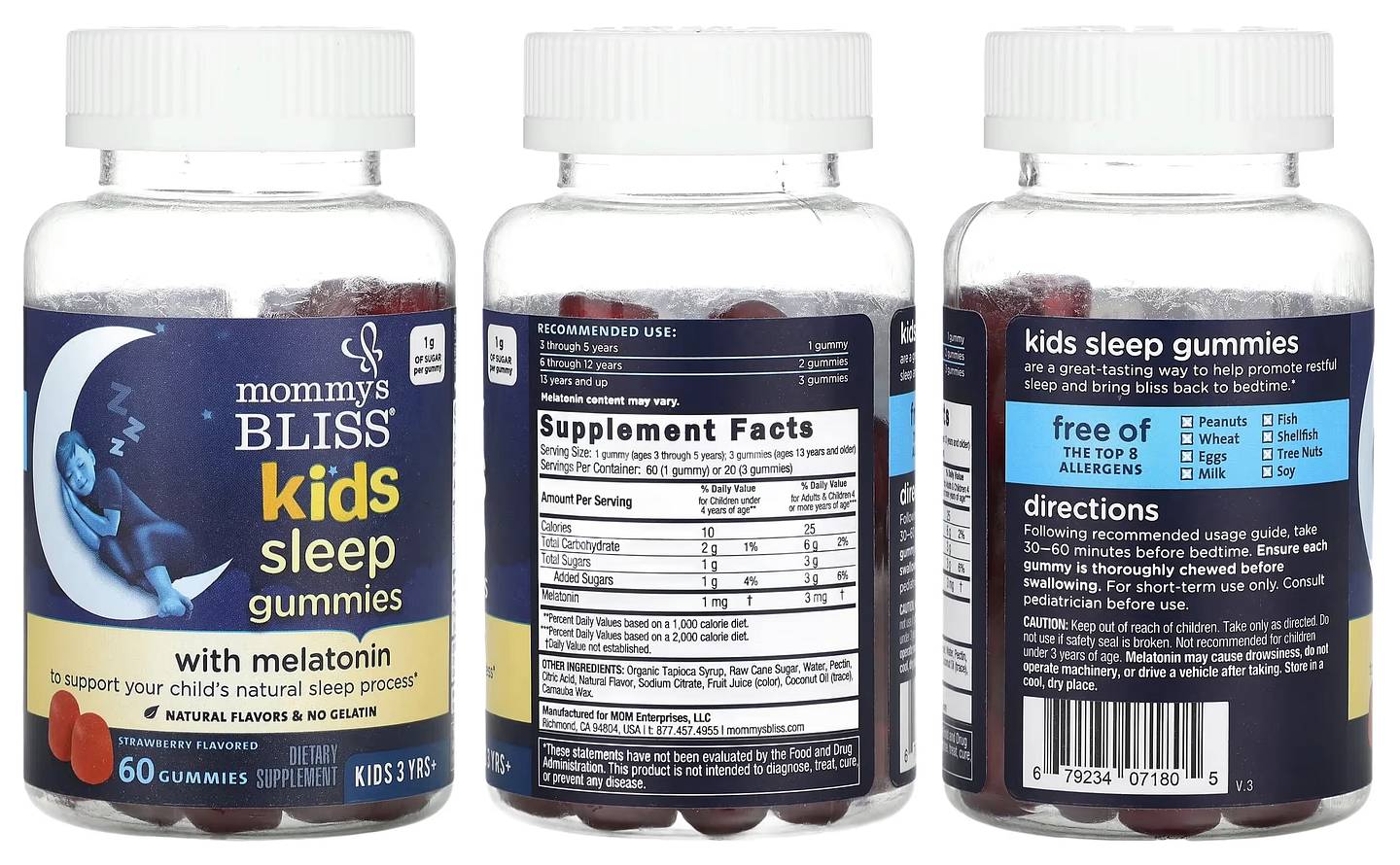 Mommy's Bliss, Kids Sleep Gummies With Melatonin packaging