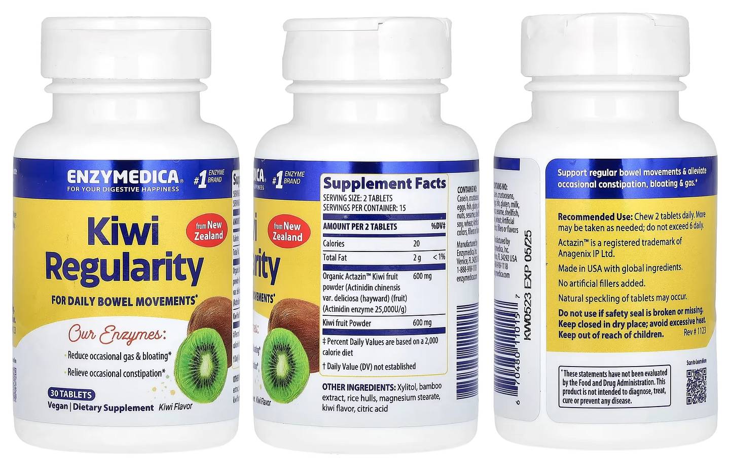 Enzymedica, Kiwi Regularity packaging