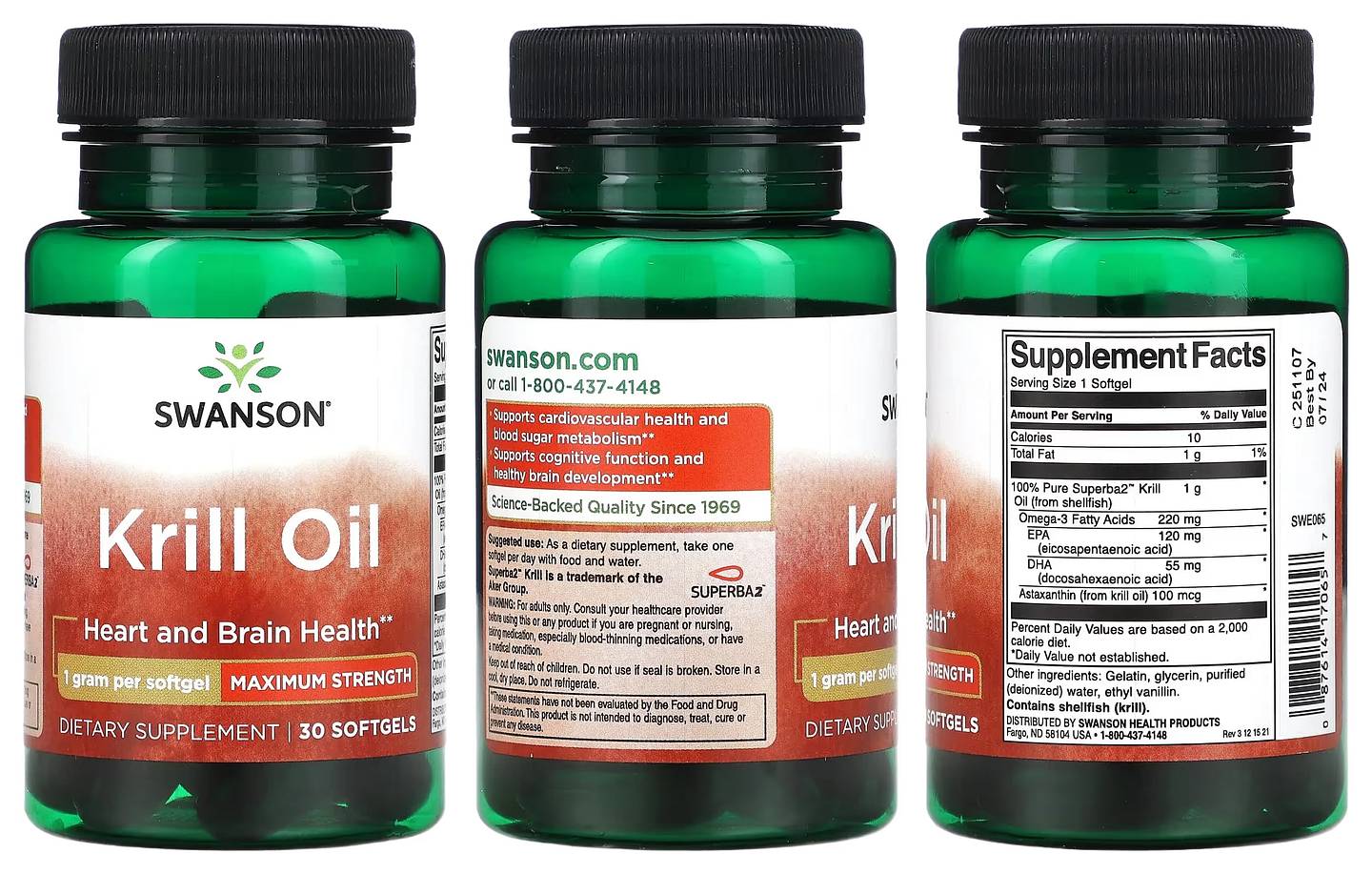 Swanson, Krill Oil packaging