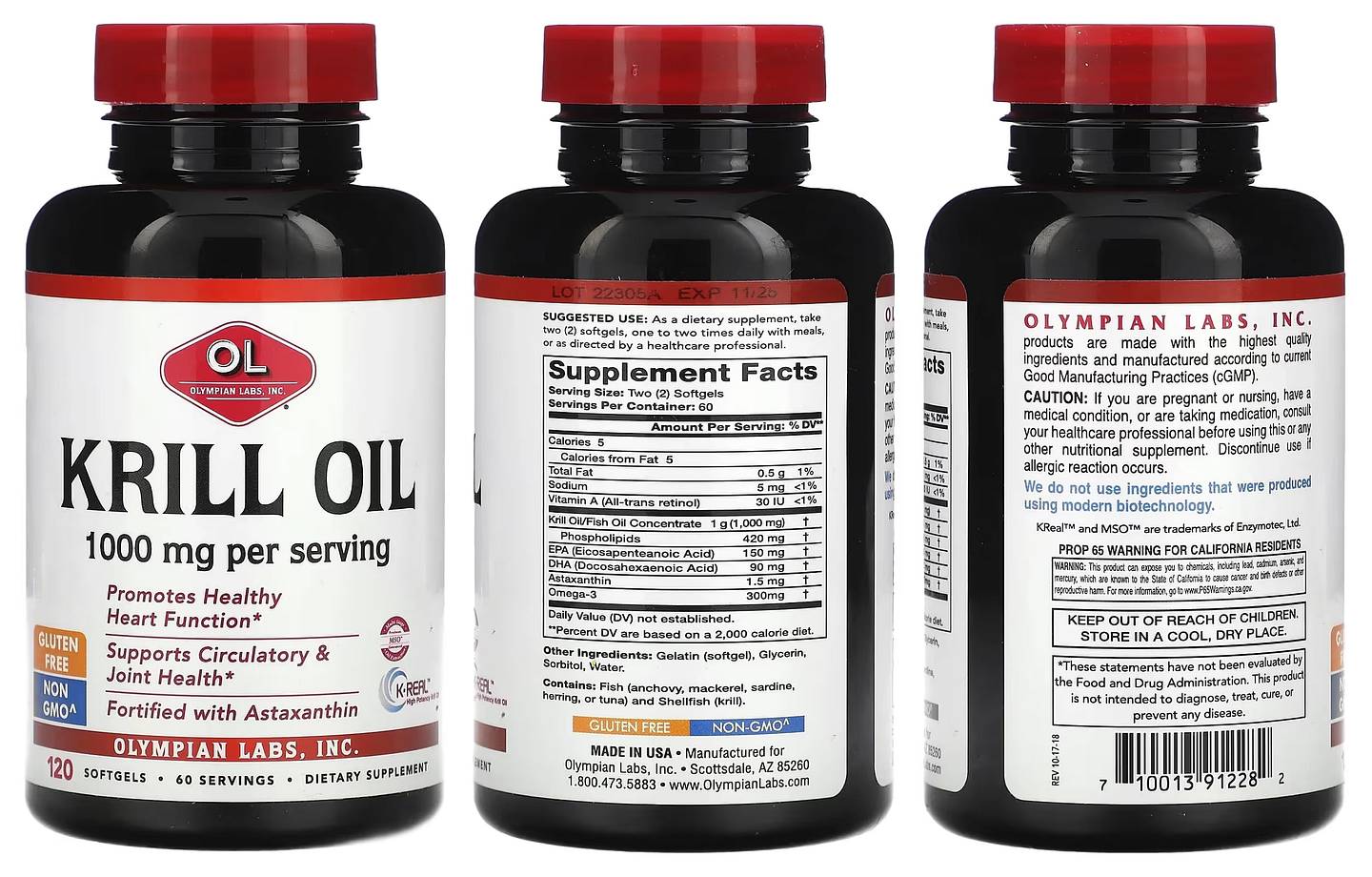 Olympian Labs, Krill Oil packaging