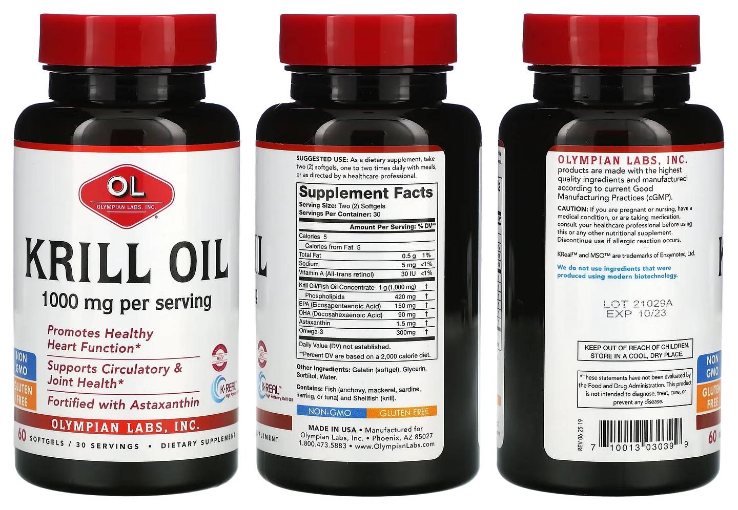 Olympian Labs, Krill Oil packaging