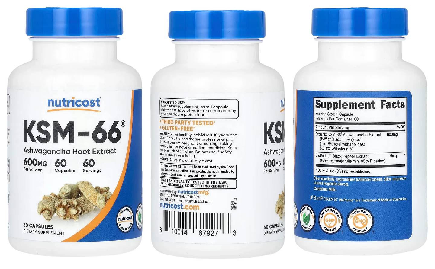 Nutricost, KSM-66 packaging