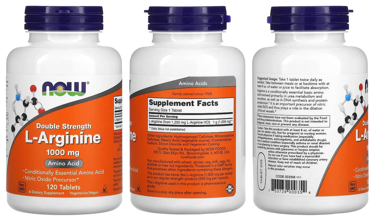 NOW Foods, L-Arginine packaging