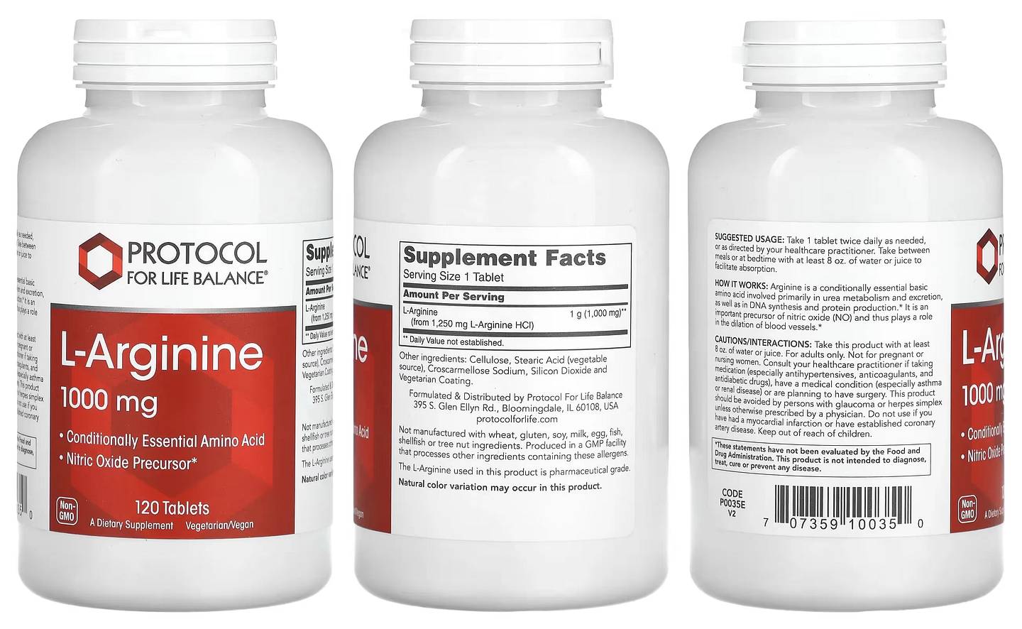 Protocol for Life Balance, L-Arginine packaging