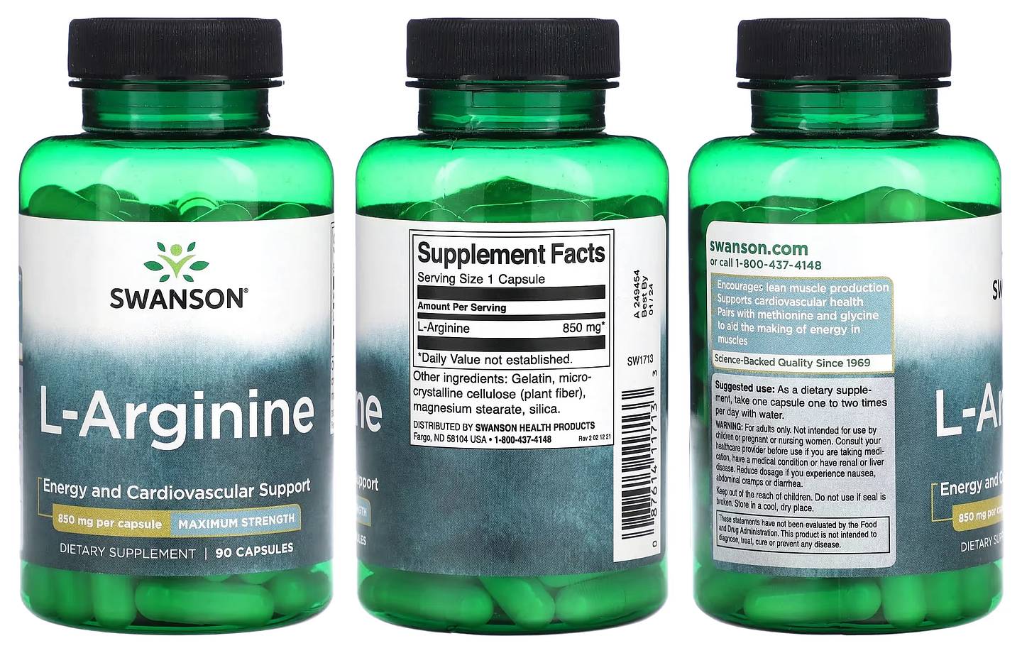 Swanson, L-Arginine packaging