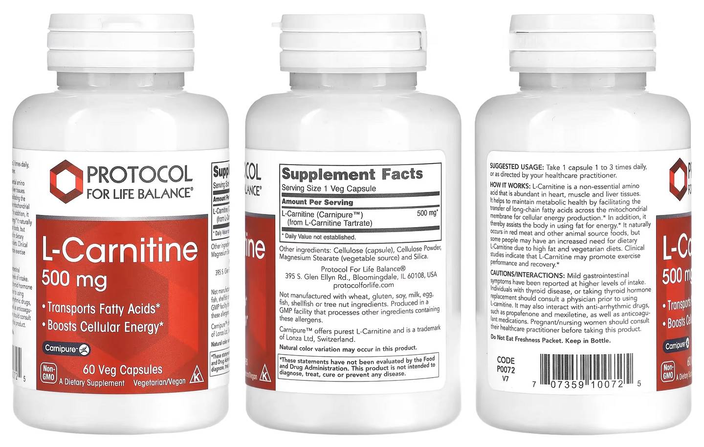 Protocol for Life Balance, L-Carnitine packaging