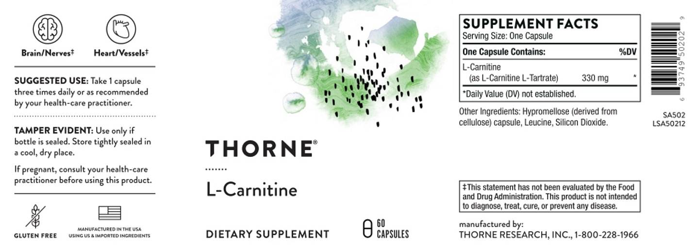 Thorne, L-Carnitine label