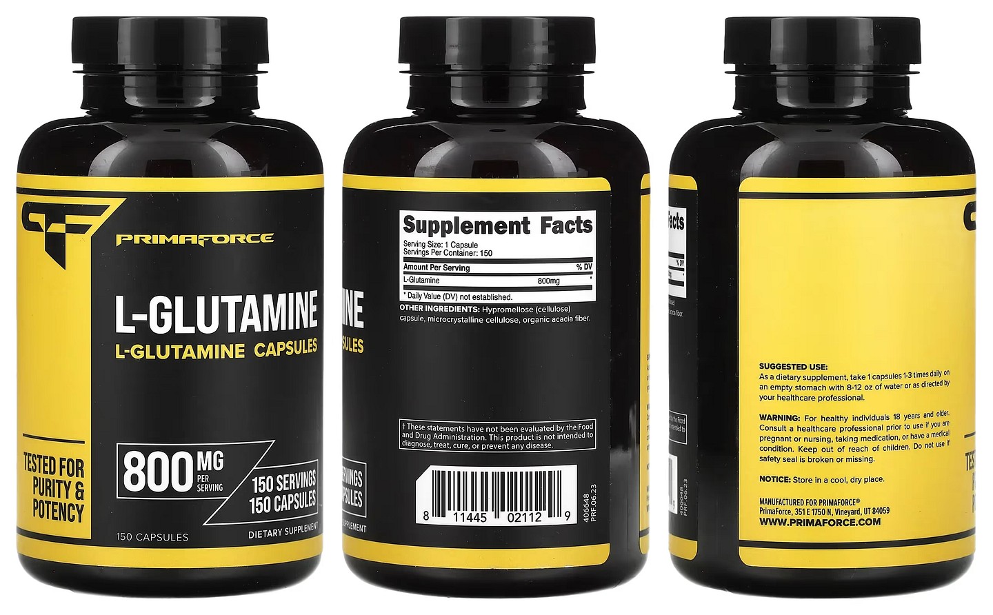 Primaforce, L-Glutamine packaging
