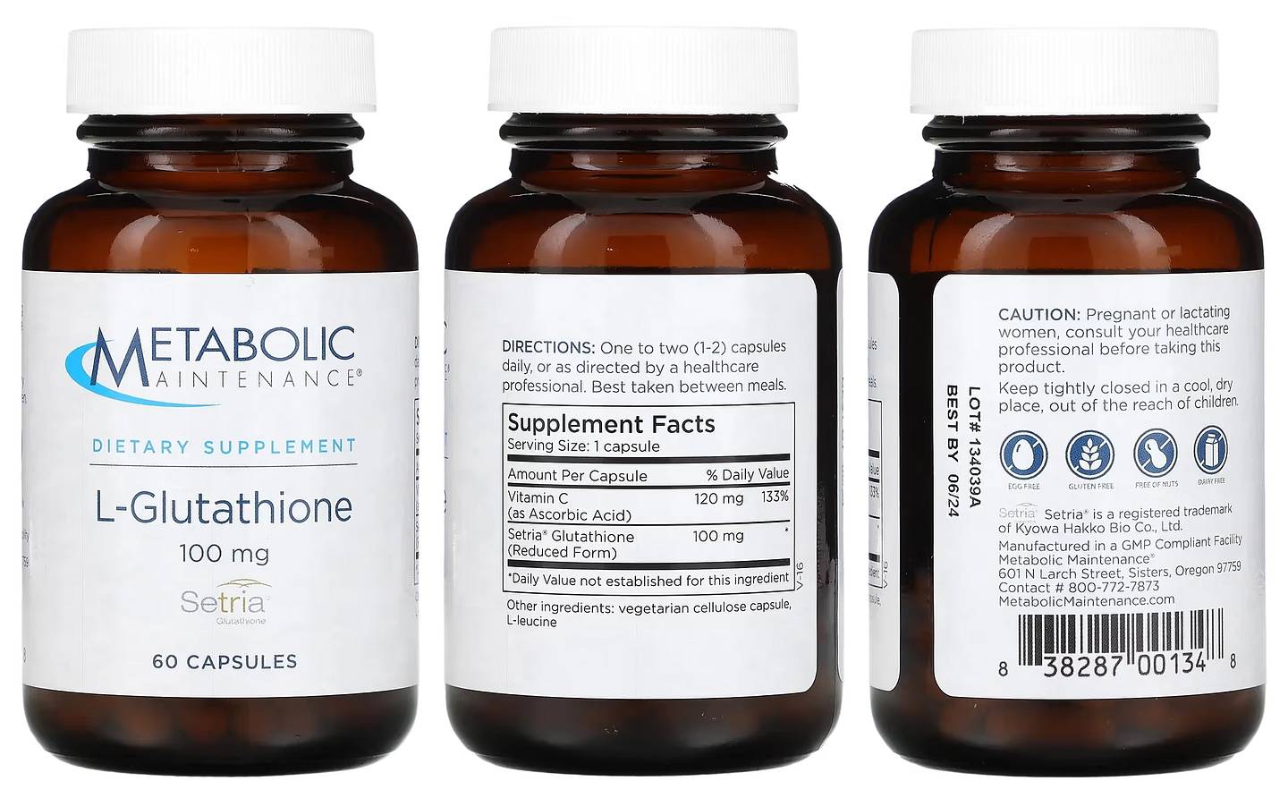 Metabolic Maintenance, L-Glutathione packaging