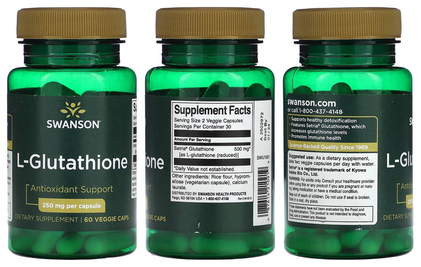 Swanson, L-Glutathione packaging