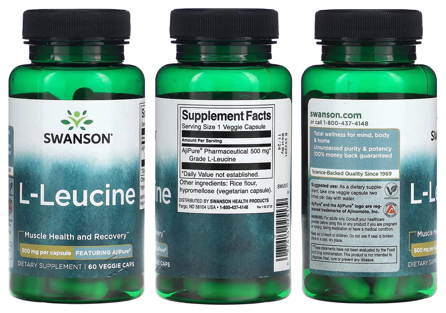 Swanson, L-Leucine packaging