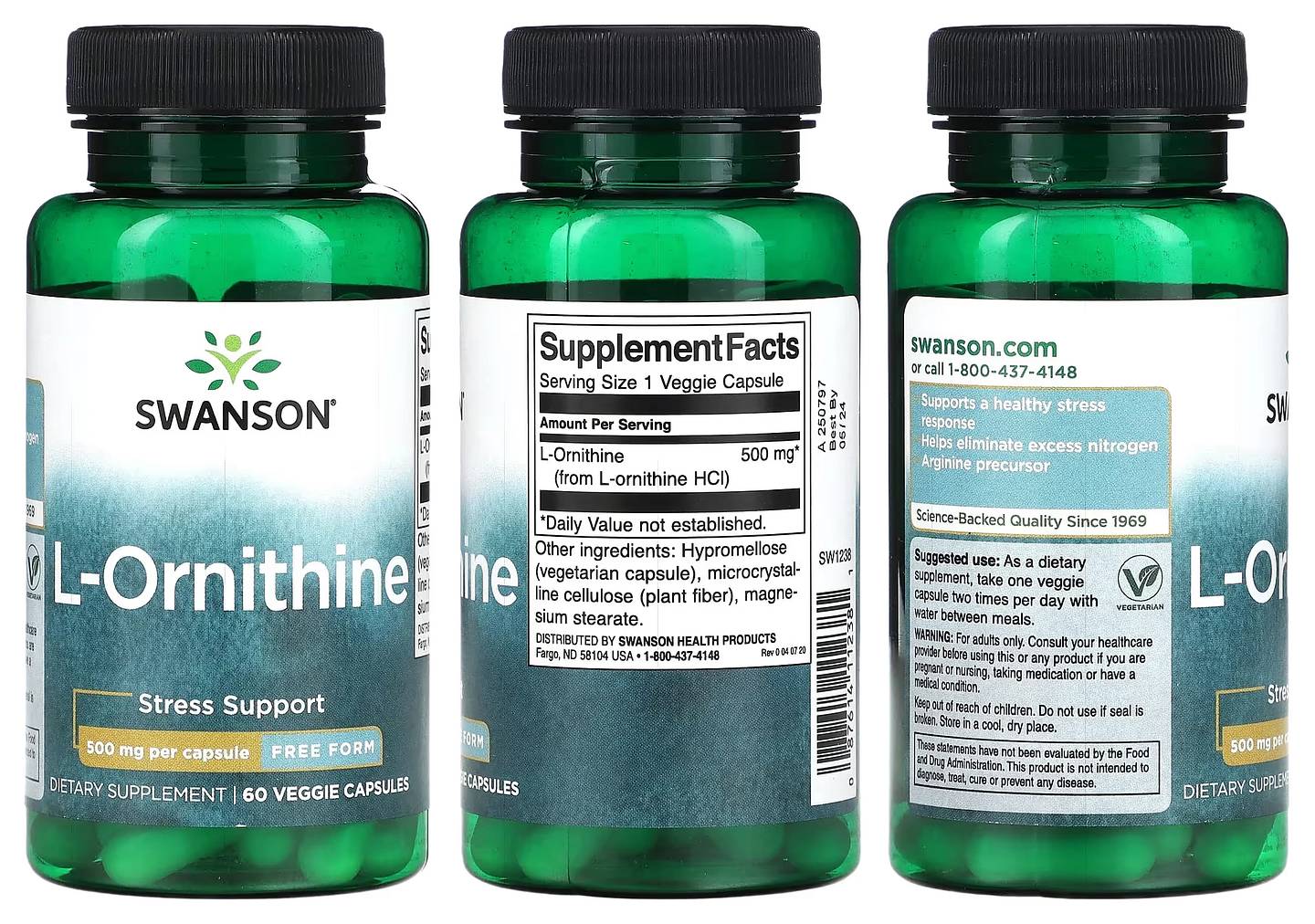 Swanson, L-Ornithine packaging