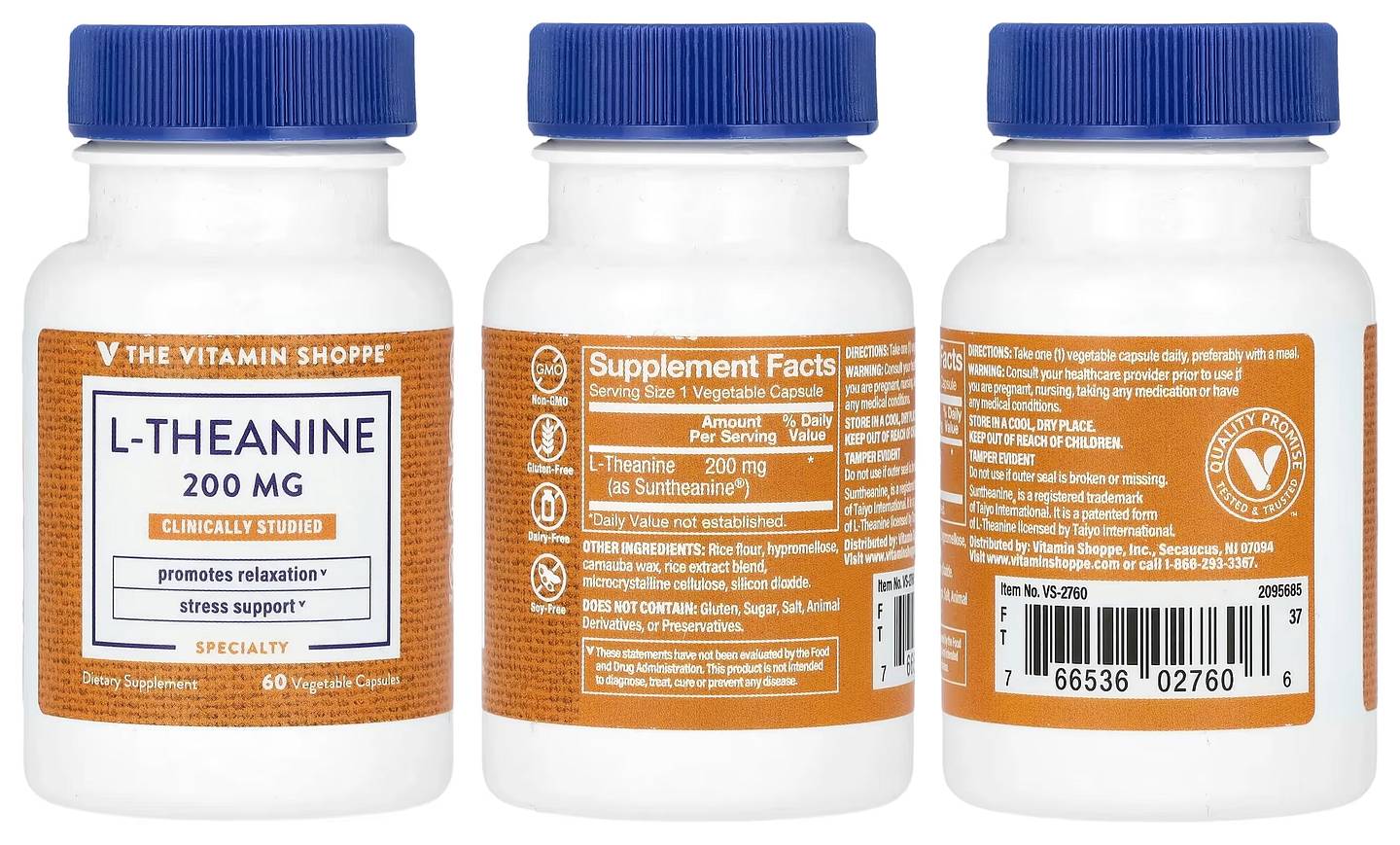 The Vitamin Shoppe, L-Theanine packaging