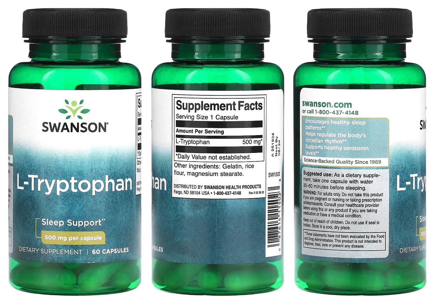 Swanson, L-Tryptophan packaging