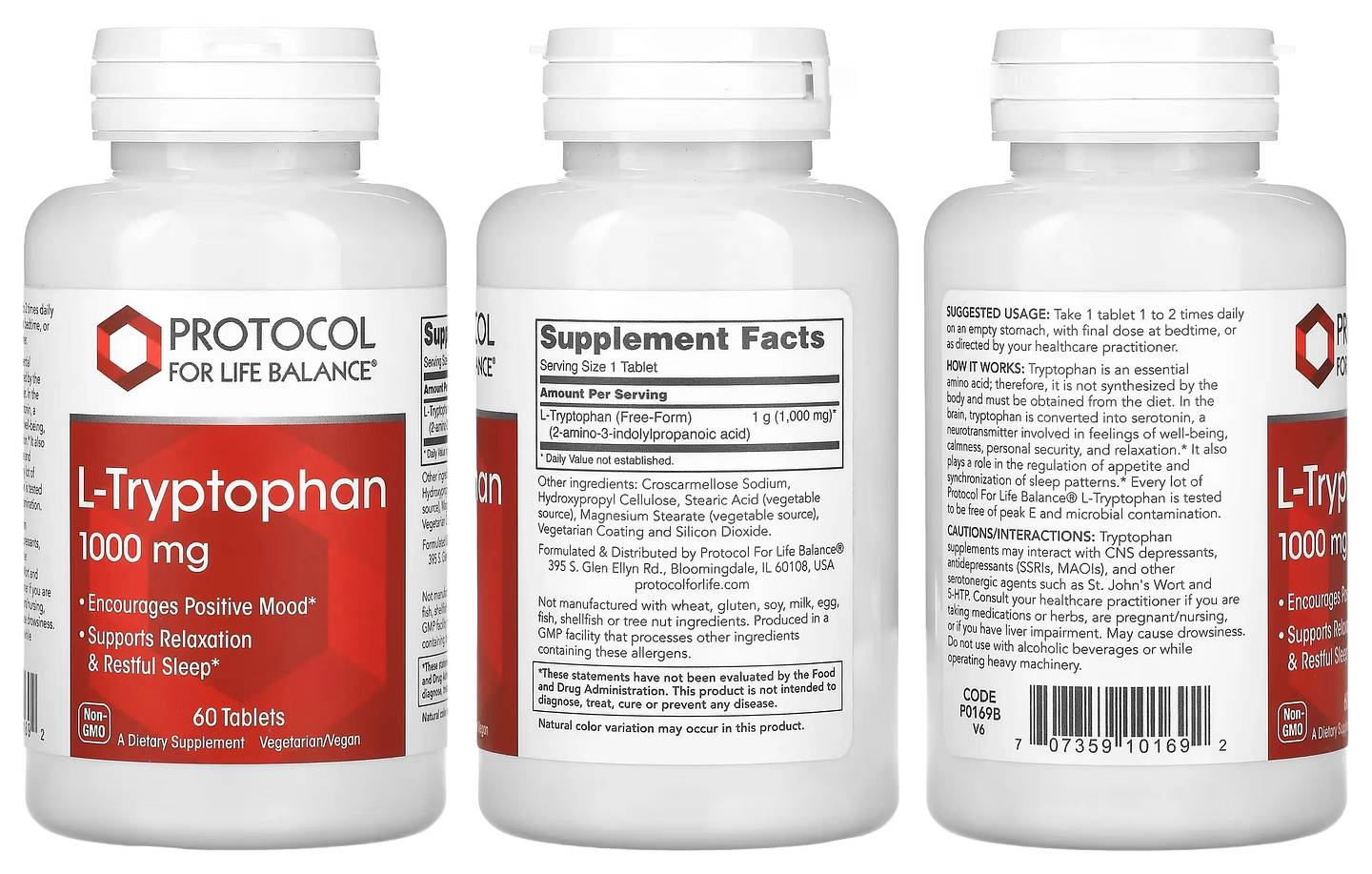 Protocol for Life Balance, L-Tryptophan packaging