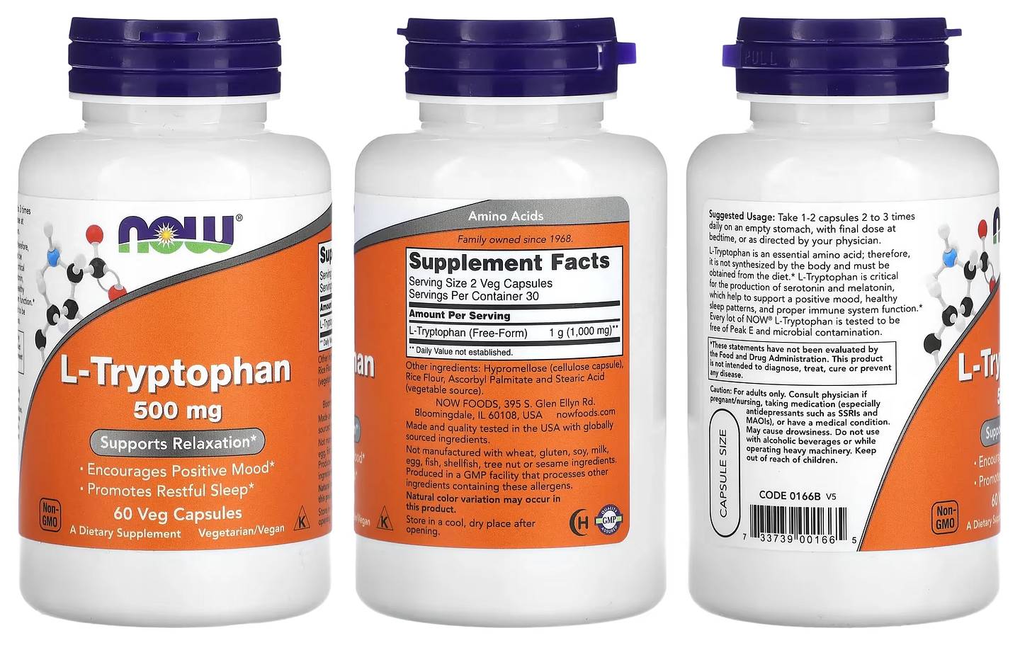 NOW Foods, L-Tryptophan packaging