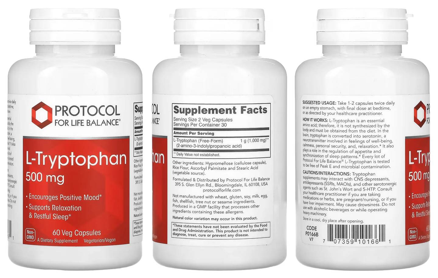 Protocol for Life Balance, L-Tryptophan packaging