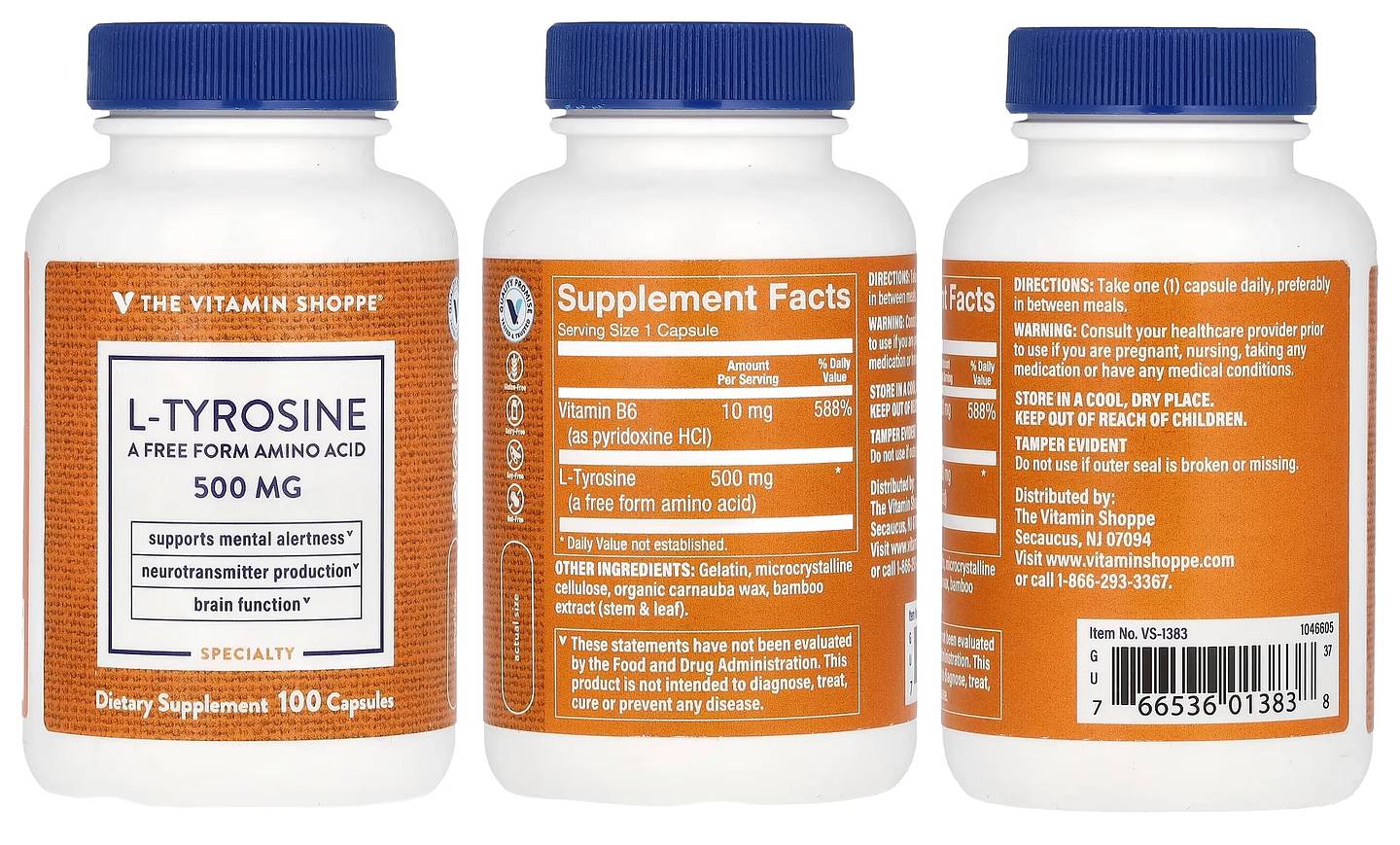 The Vitamin Shoppe, L-Tyrosine packaging