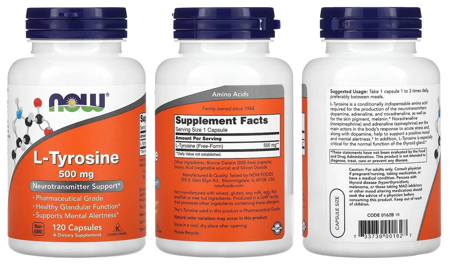 NOW Foods, L-Tyrosine packaging