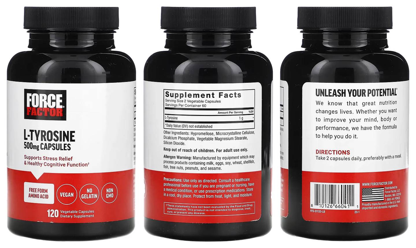 Force Factor, L-Tyrosine packaging