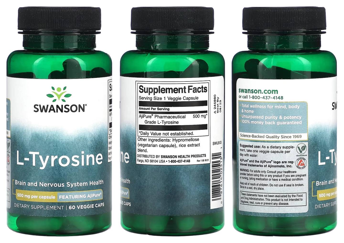 Swanson, L-Tyrosine packaging