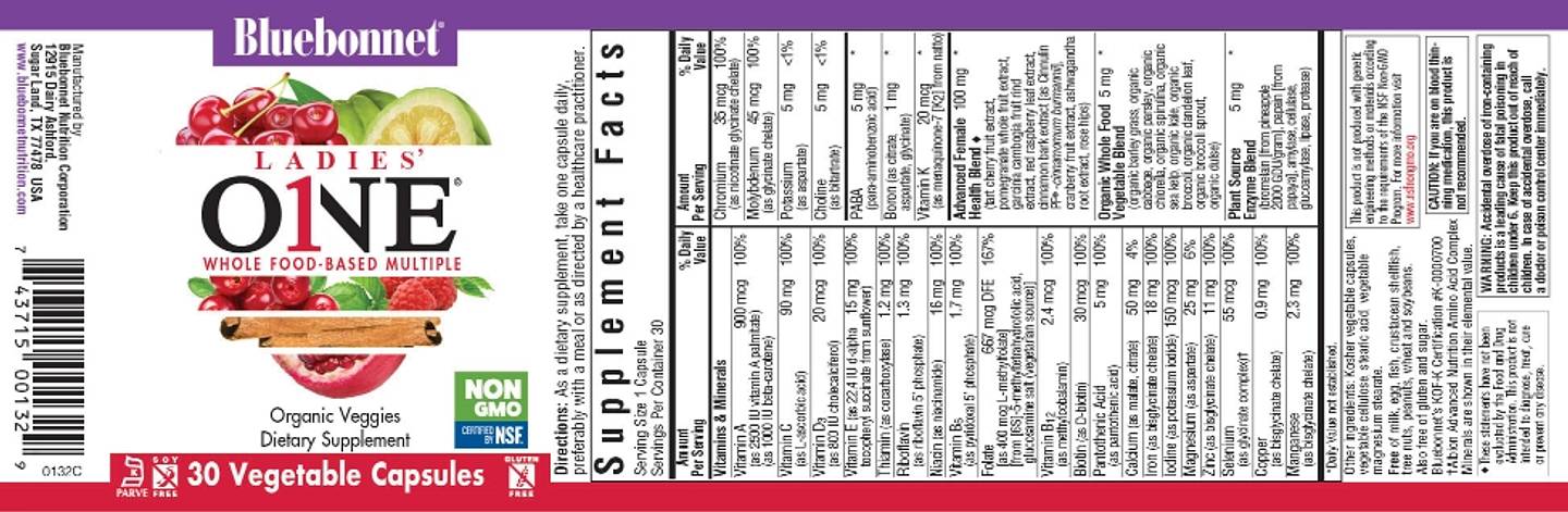 Bluebonnet Nutrition, Ladies' ONE label