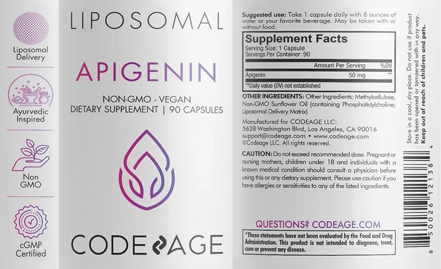 Codeage, Liposomal label