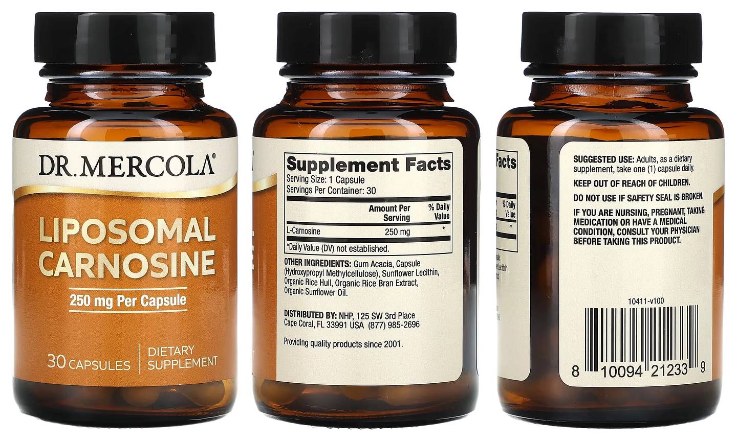 Dr. Mercola, Liposomal Carnosine packaging