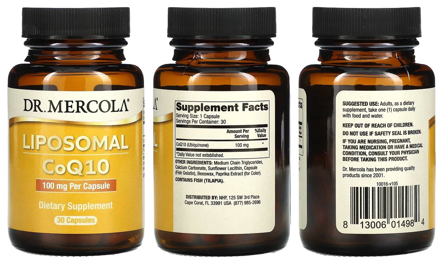 Dr. Mercola, Liposomal CoQ10 packaging