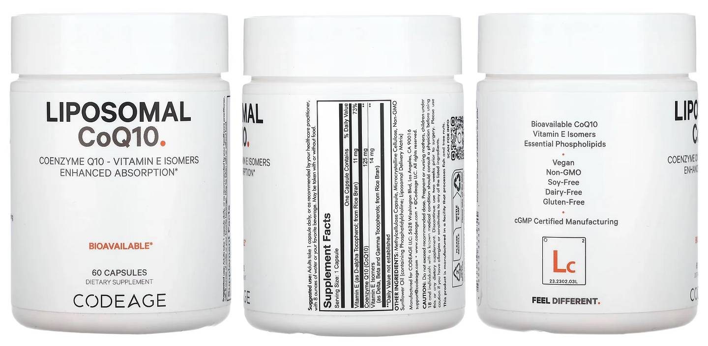 Codeage, Liposomal CoQ10 packaging