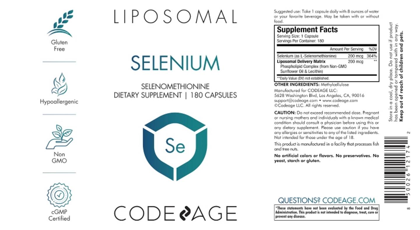 Codeage, Liposomal Selenium+ label