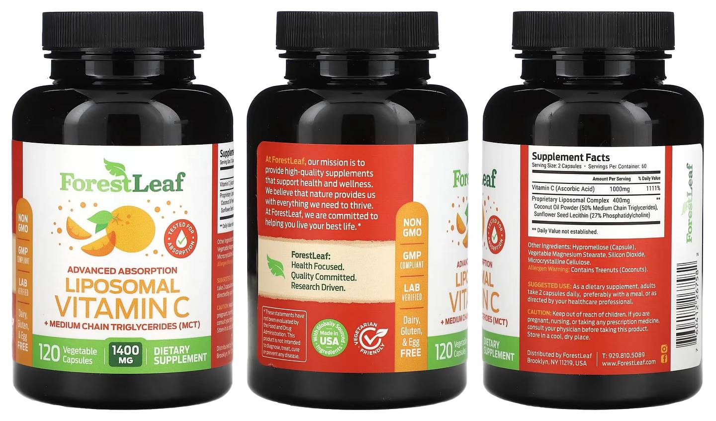 Forest Leaf, Liposomal Vitamin C packaging