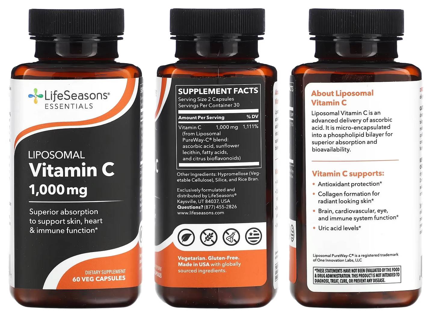 LifeSeasons, Liposomal Vitamin C packaging