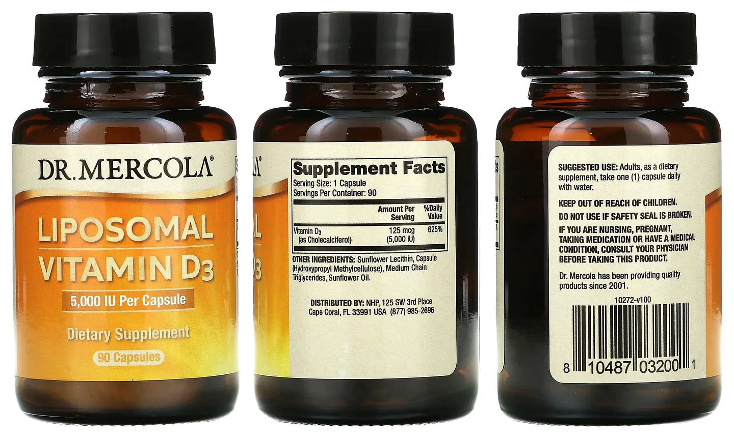 Dr. Mercola, Liposomal Vitamin D3 packaging