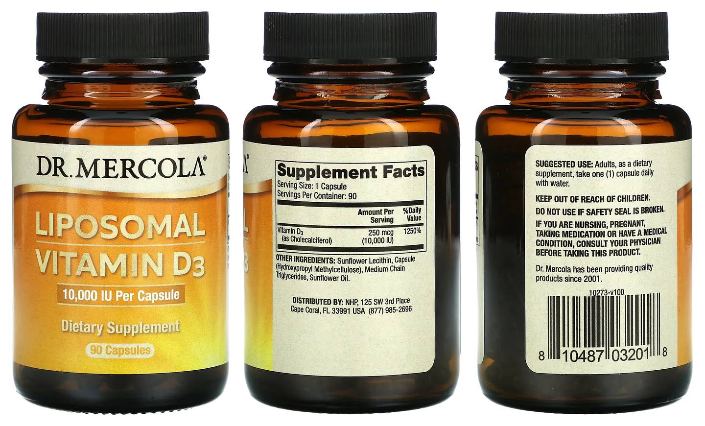 Dr. Mercola, Liposomal Vitamin D3 packaging