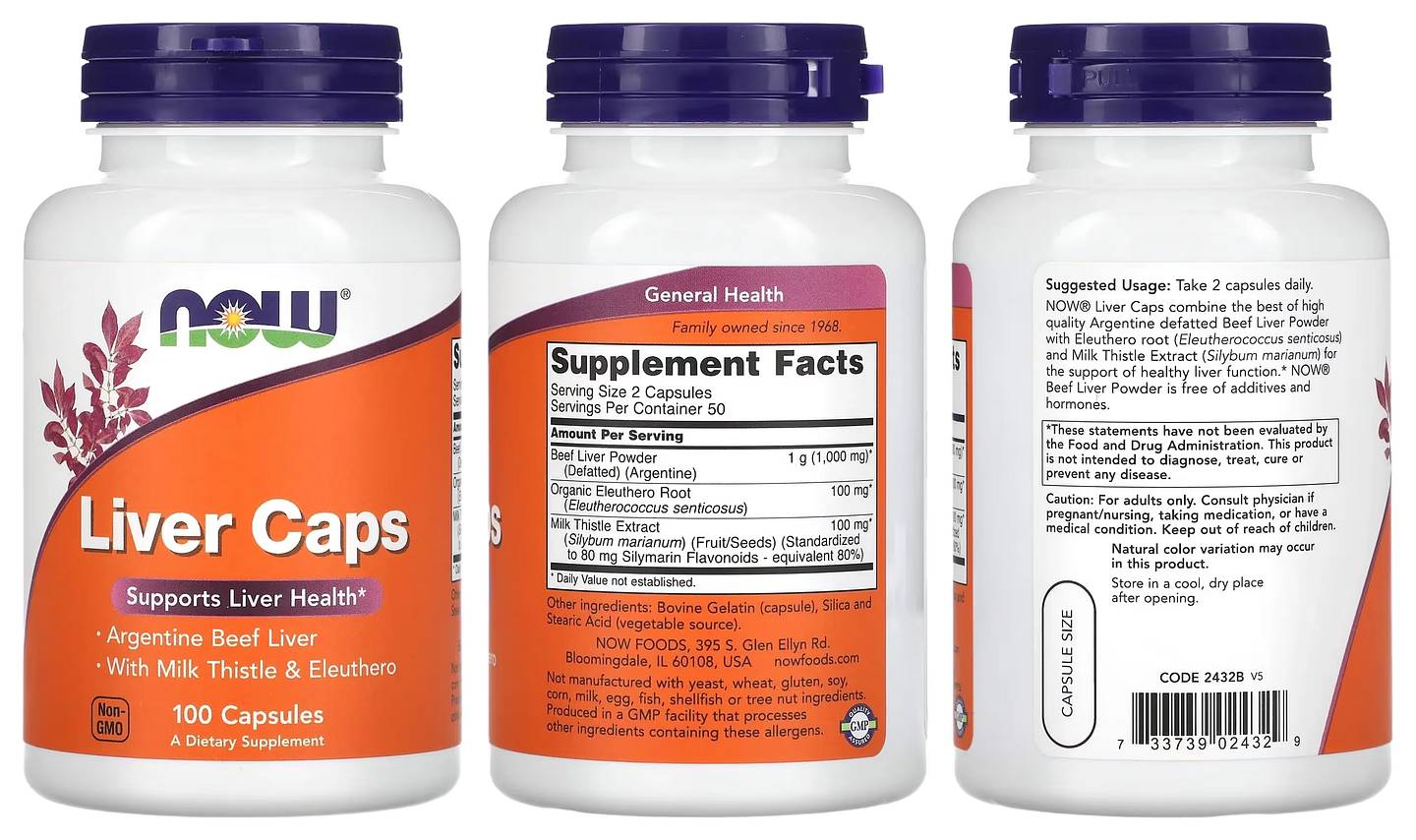 NOW Foods, Liver Caps packaging