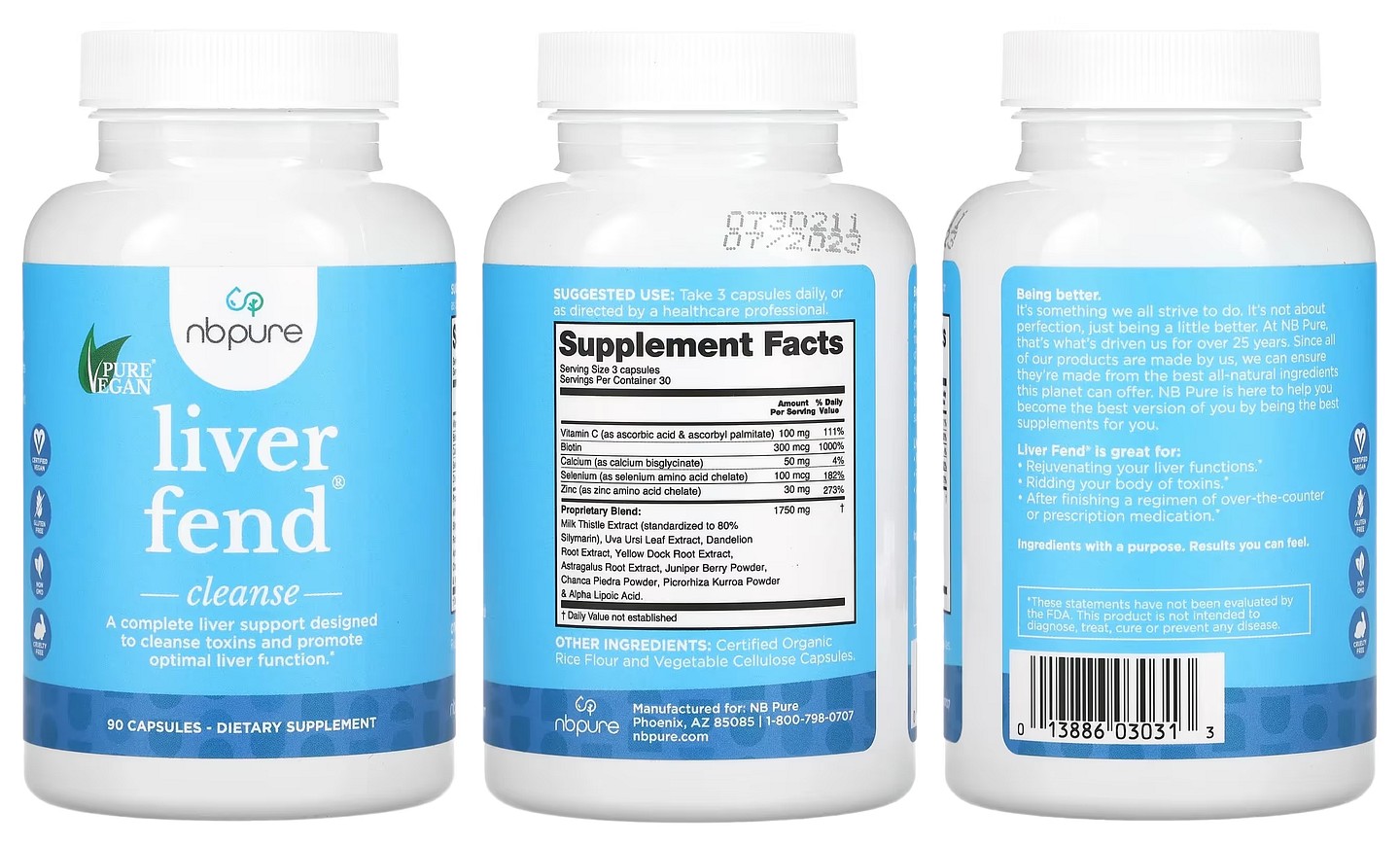 NB Pure, Liver Fend packaging