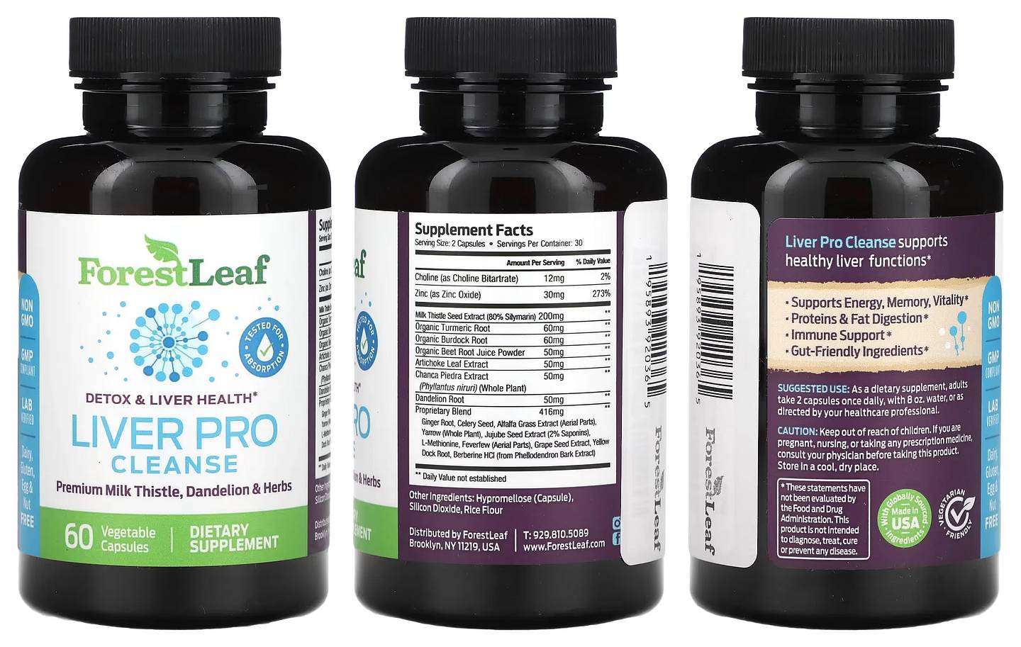 Forest Leaf, Liver Pro Cleanse packaging