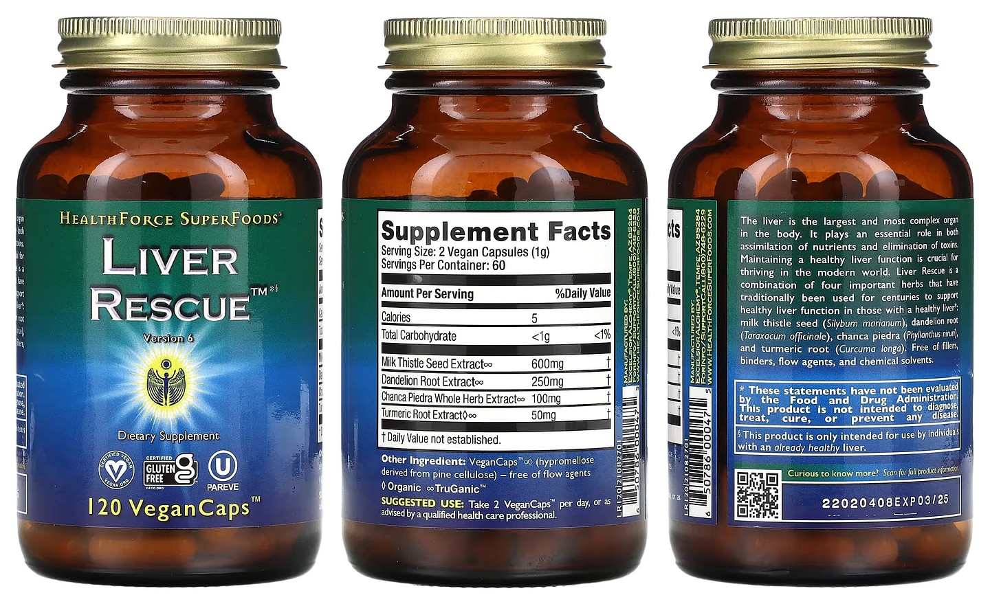 HealthForce Superfoods, Liver Rescue packaging