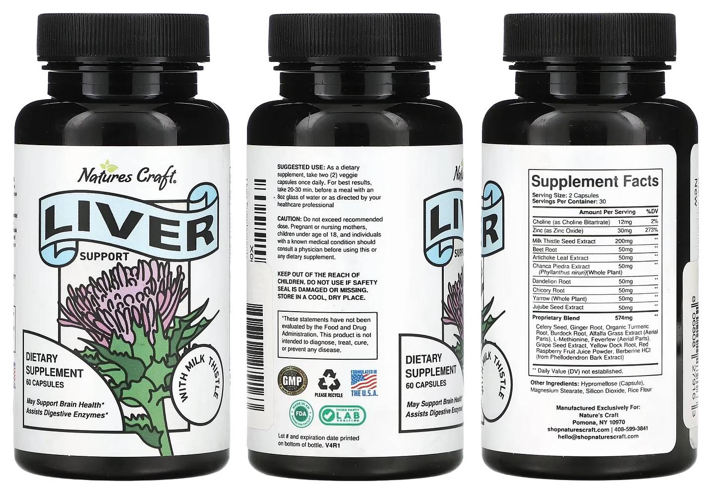 Nature's Craft, Liver Support packaging