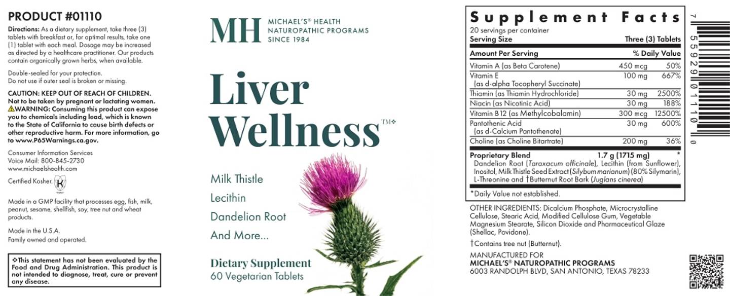 Michael's Naturopathic, Liver Wellness label