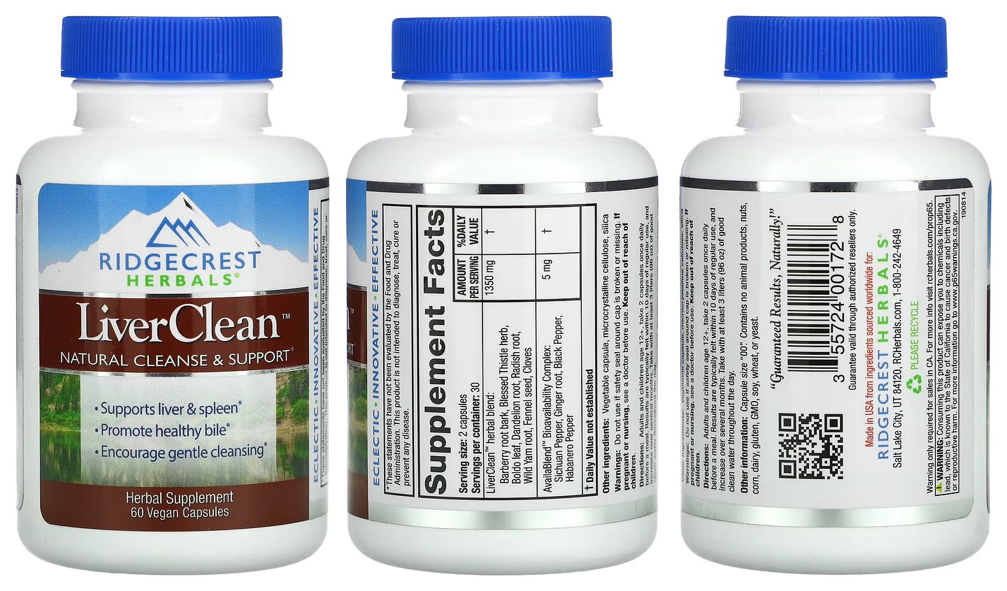 RidgeCrest Herbals, LiverClean packaging