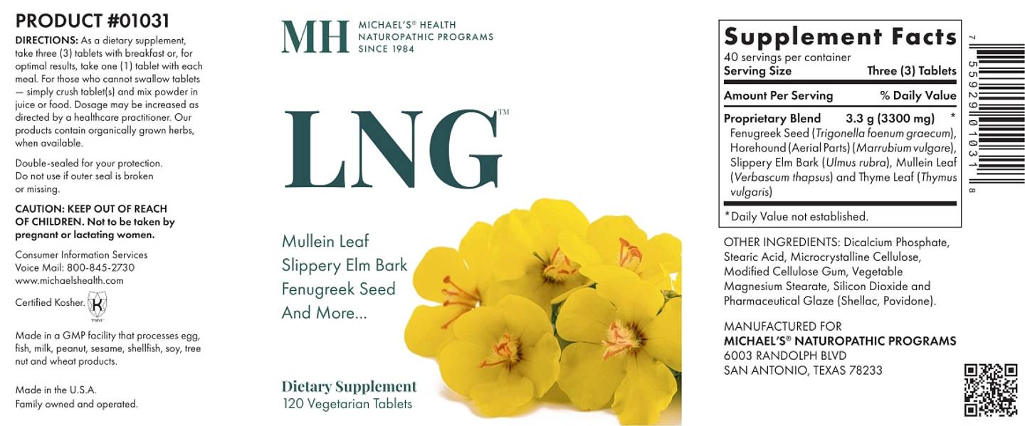 Michael's Naturopathic, LNG label