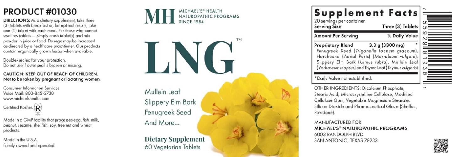 Michael's Naturopathic, LNG label