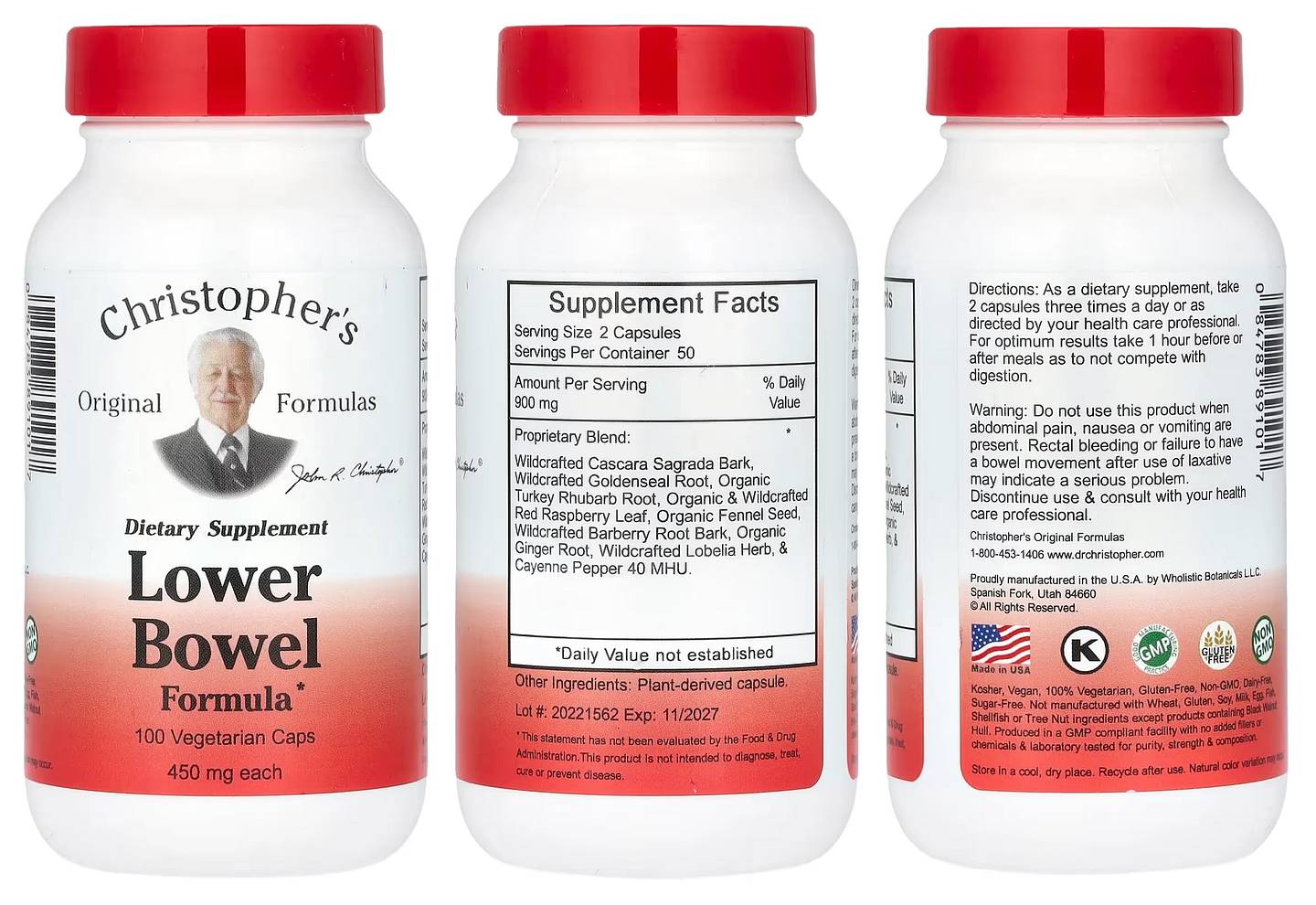 Dr. Christopher's, Lower Bowel Formula packaging