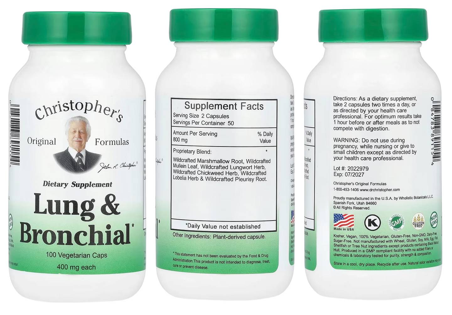 Dr. Christopher's, Lung packaging