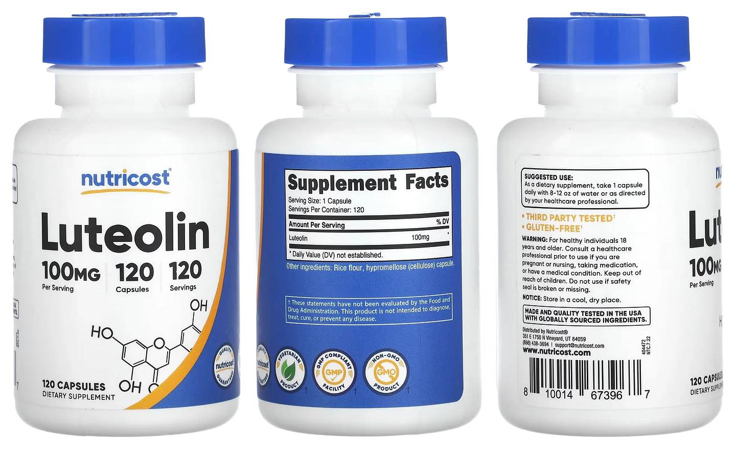 Nutricost, Luteolin packaging