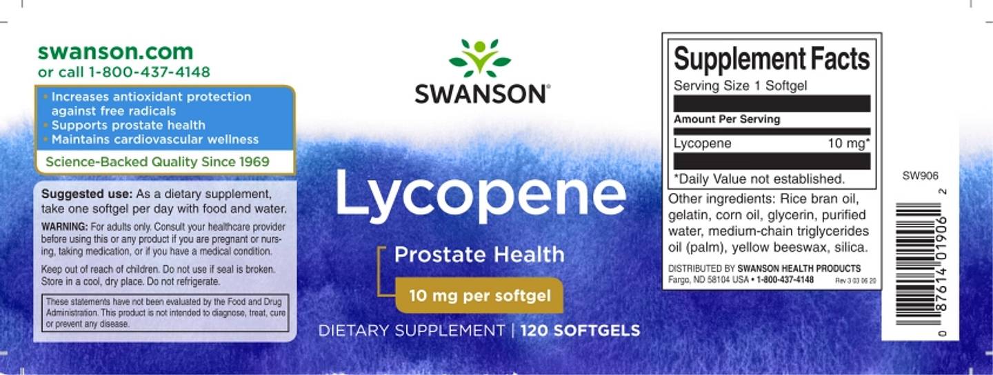 Swanson, Lycopene label